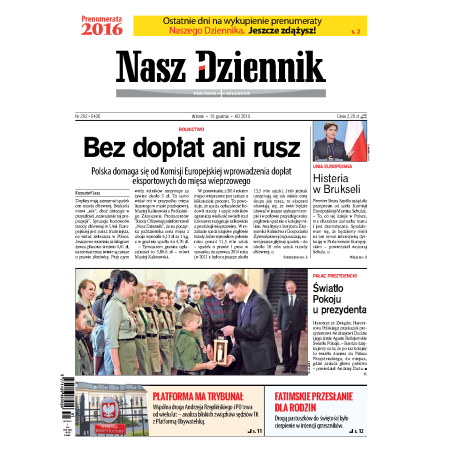 Nasz Dziennik z dnia 15.12.2015 wydanie PDF