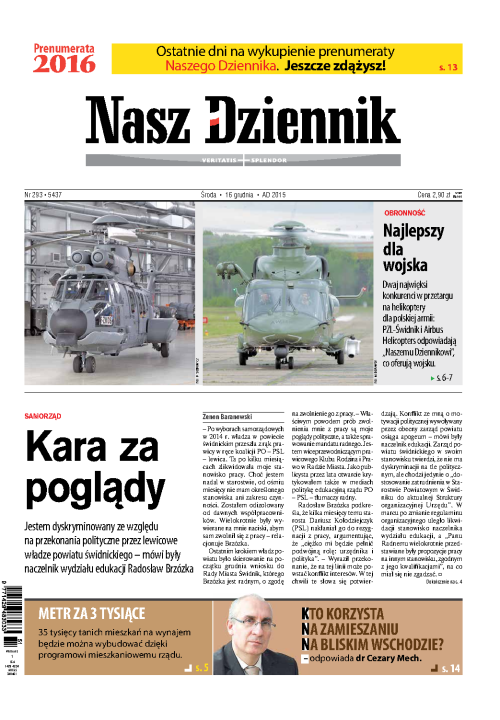 Nasz Dziennik z dnia 16.12.2015 wydanie PDF