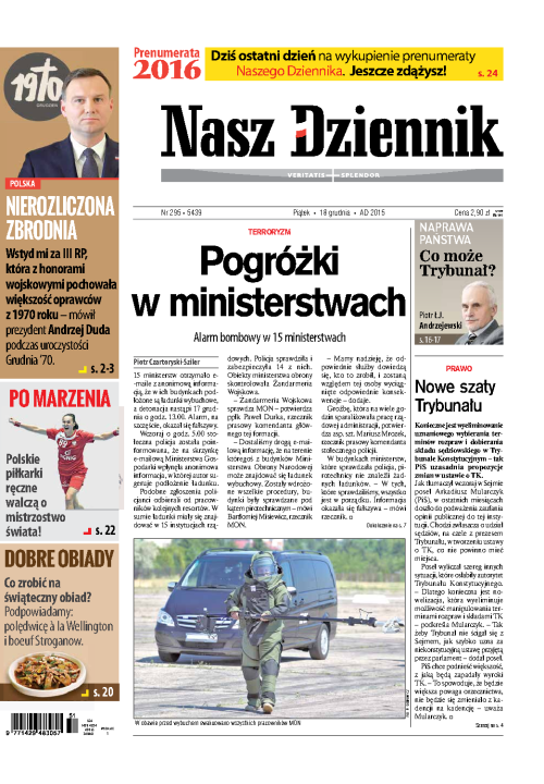 Nasz Dziennik z dnia 18.12.2015 wydanie PDF