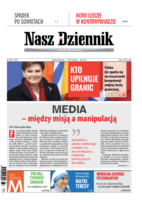 Nasz Dziennik z dnia 19.12.2015 wydanie PDF