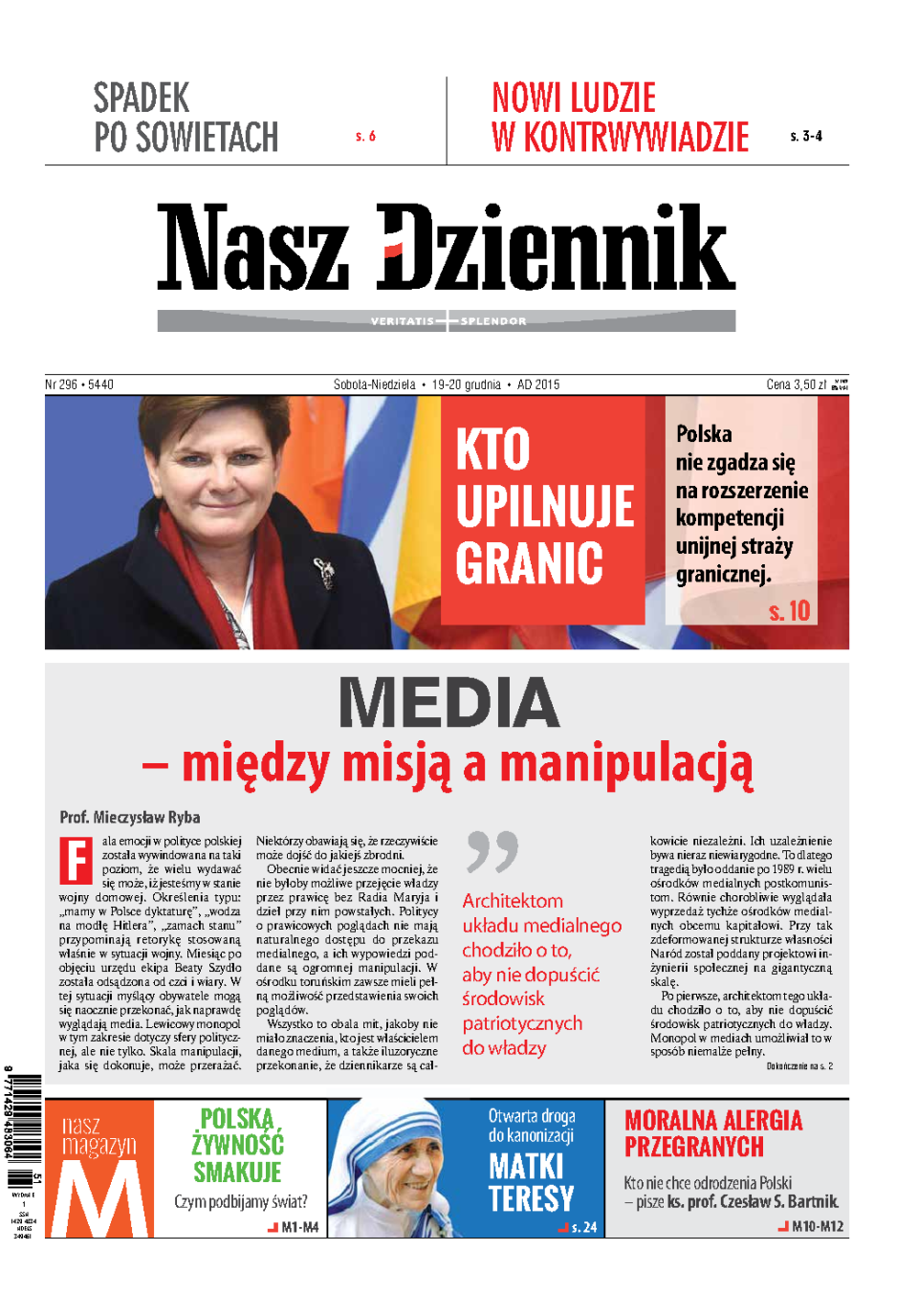 Nasz Dziennik z dnia 19.12.2015 wydanie PDF