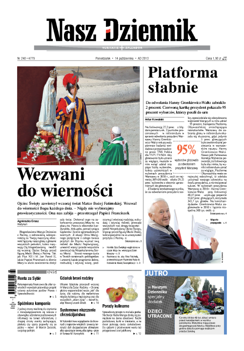 Nasz Dziennik z dnia 14.10.2013 wydanie PDF