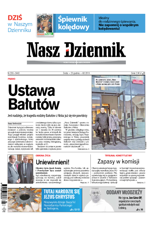 Nasz Dziennik z dnia 23.12.2015 wydanie PDF