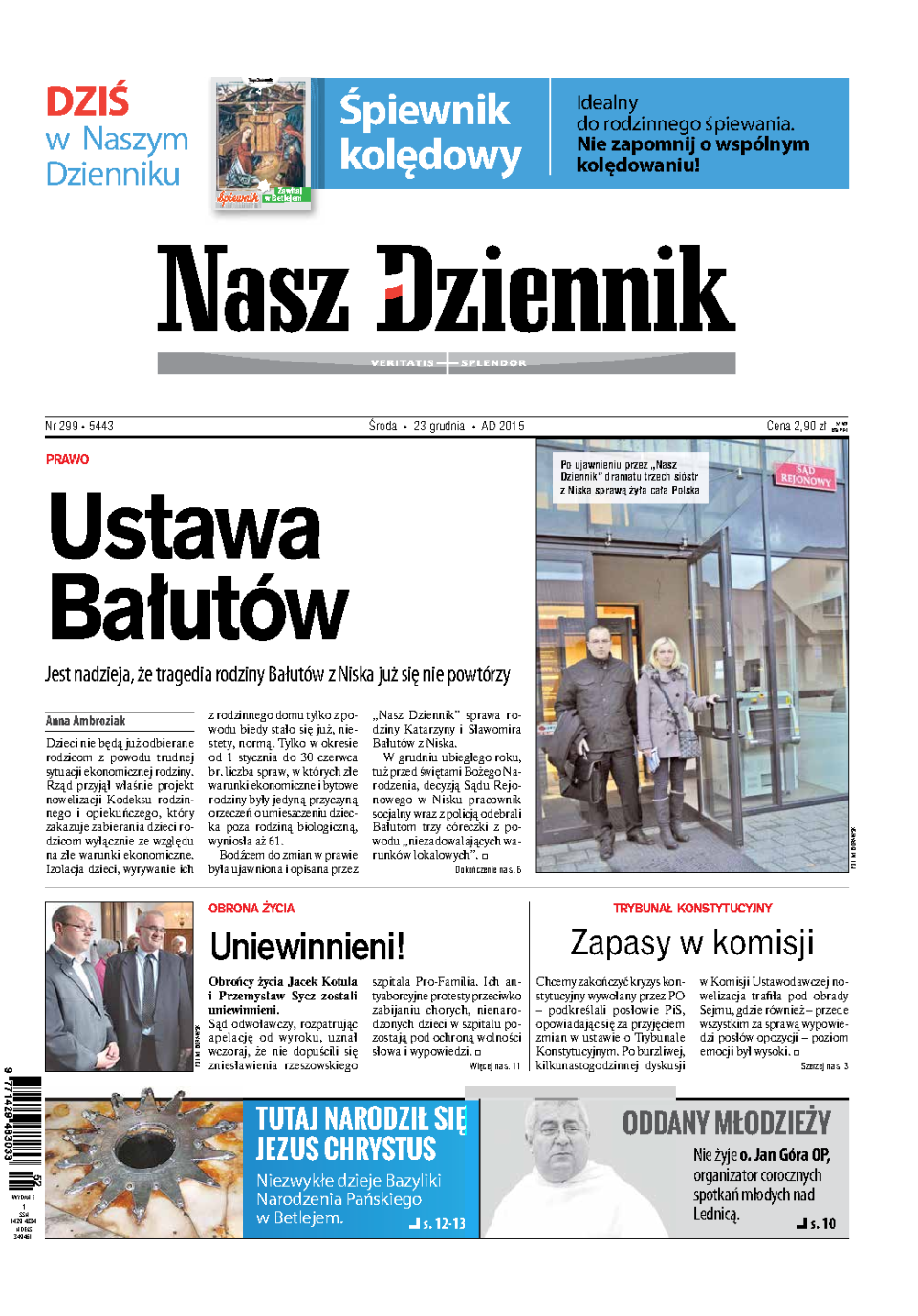 Nasz Dziennik z dnia 23.12.2015 wydanie PDF
