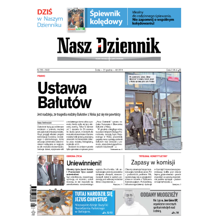 Nasz Dziennik z dnia 23.12.2015 wydanie PDF