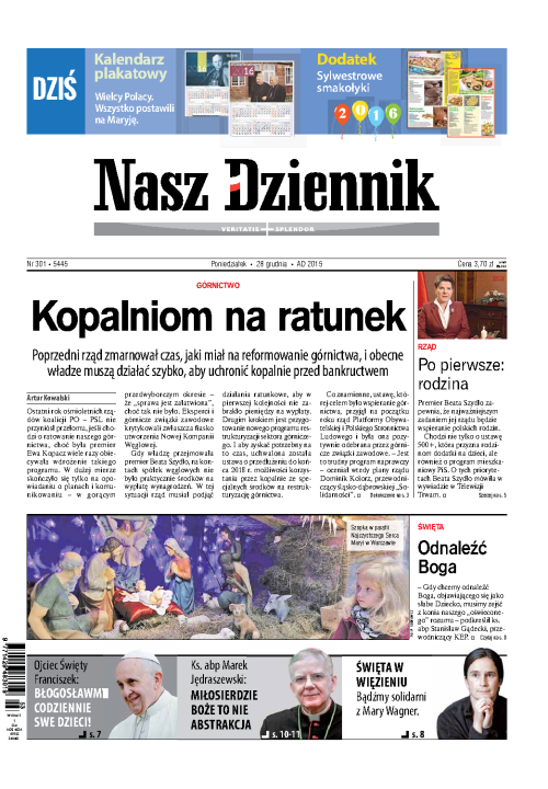 Nasz Dziennik z dnia 28.12.2015 wydanie PDF