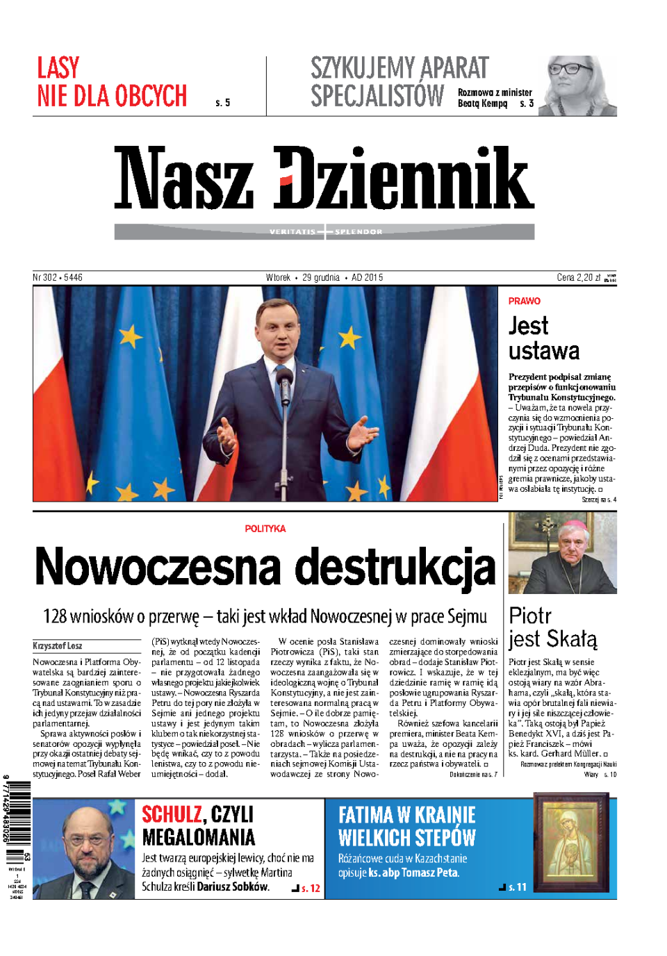 Nasz Dziennik z dnia 29.12.2015 wydanie PDF