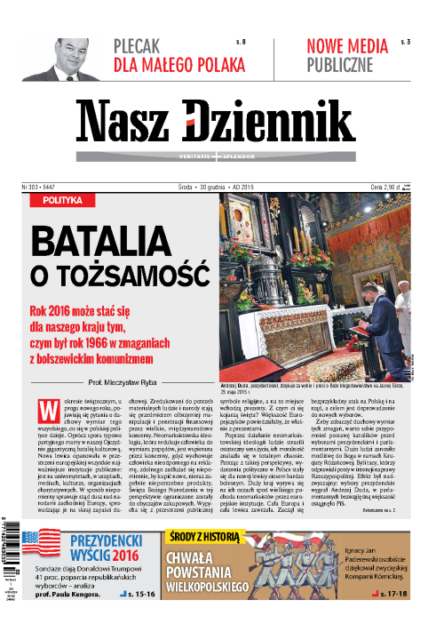 Nasz Dziennik z dnia 30.12.2015 wydanie PDF