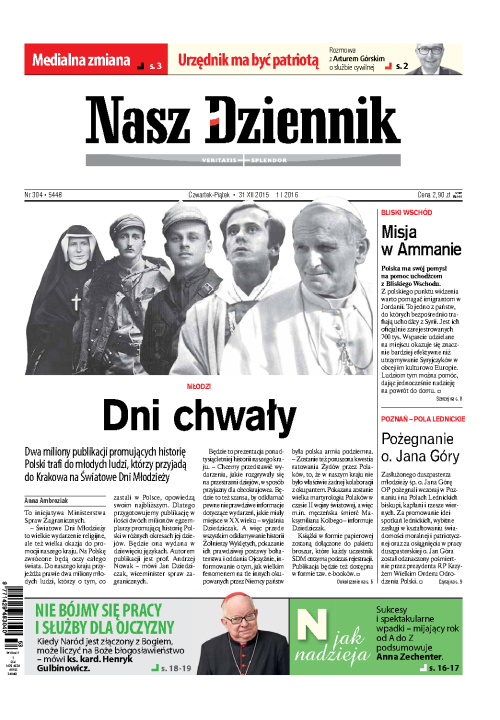 Nasz Dziennik z dnia 31.12.2015 wydanie PDF