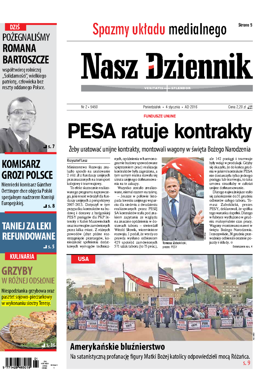 Nasz Dziennik z dnia 04.01.2016 wydanie PDF