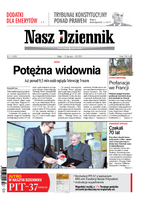 Nasz Dziennik z dnia 15.01.2016 wydanie PDF