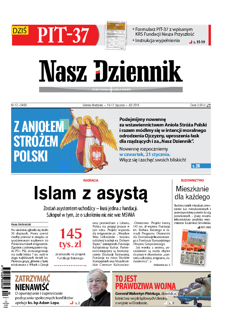 Nasz Dziennik z dnia 16.01.2016 wydanie PDF
