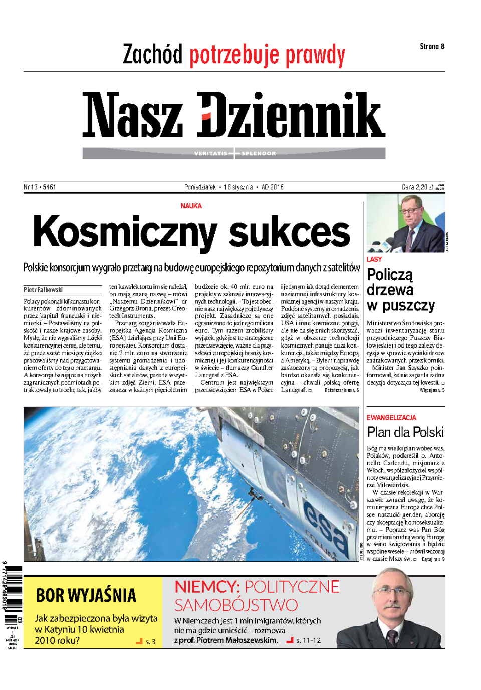 Nasz Dziennik z dnia 18.01.2016 wydanie PDF