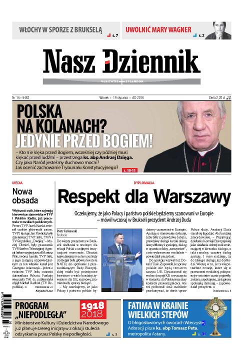 Nasz Dziennik z dnia 19.01.2016 wydanie PDF