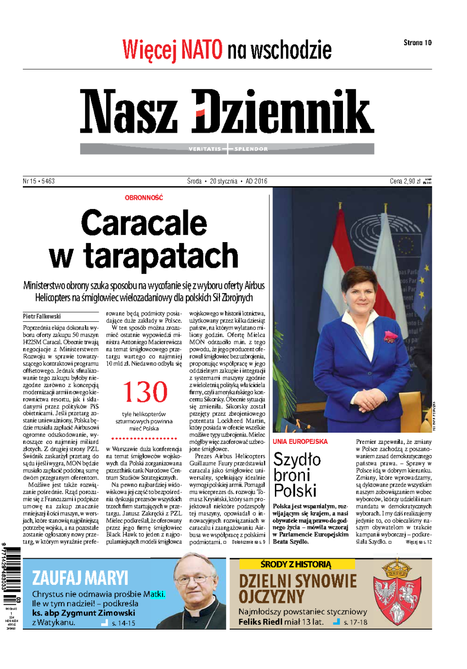Nasz Dziennik z dnia 20.01.2016 wydanie PDF