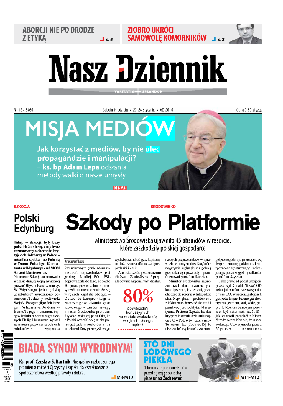 Nasz Dziennik z dnia 23.01.2016 wydanie PDF