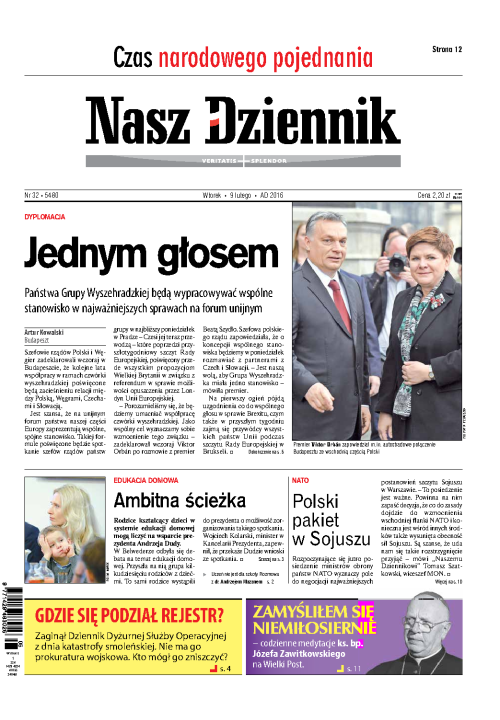 Nasz Dziennik z dnia 09.02.2016 wydanie PDF