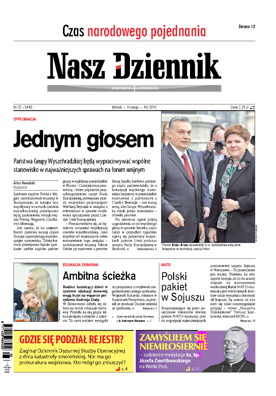 Nasz Dziennik z dnia 09.02.2016 wydanie PDF