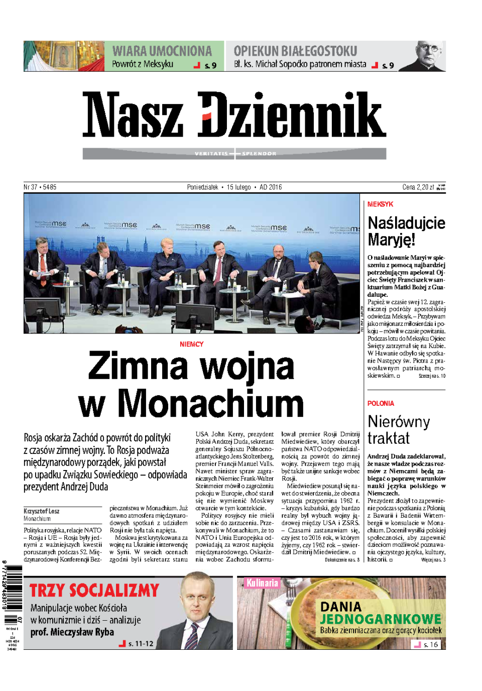 Nasz Dziennik z dnia 15.02.2016 wydanie PDF