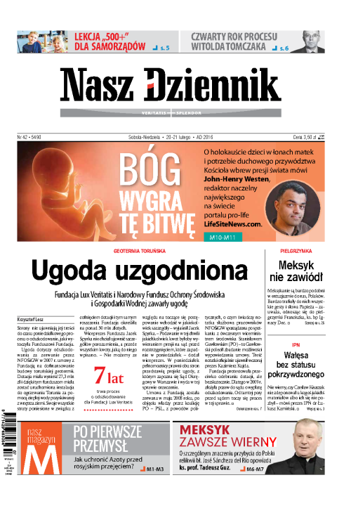Nasz Dziennik z dnia 20.02.2016 wydanie PDF