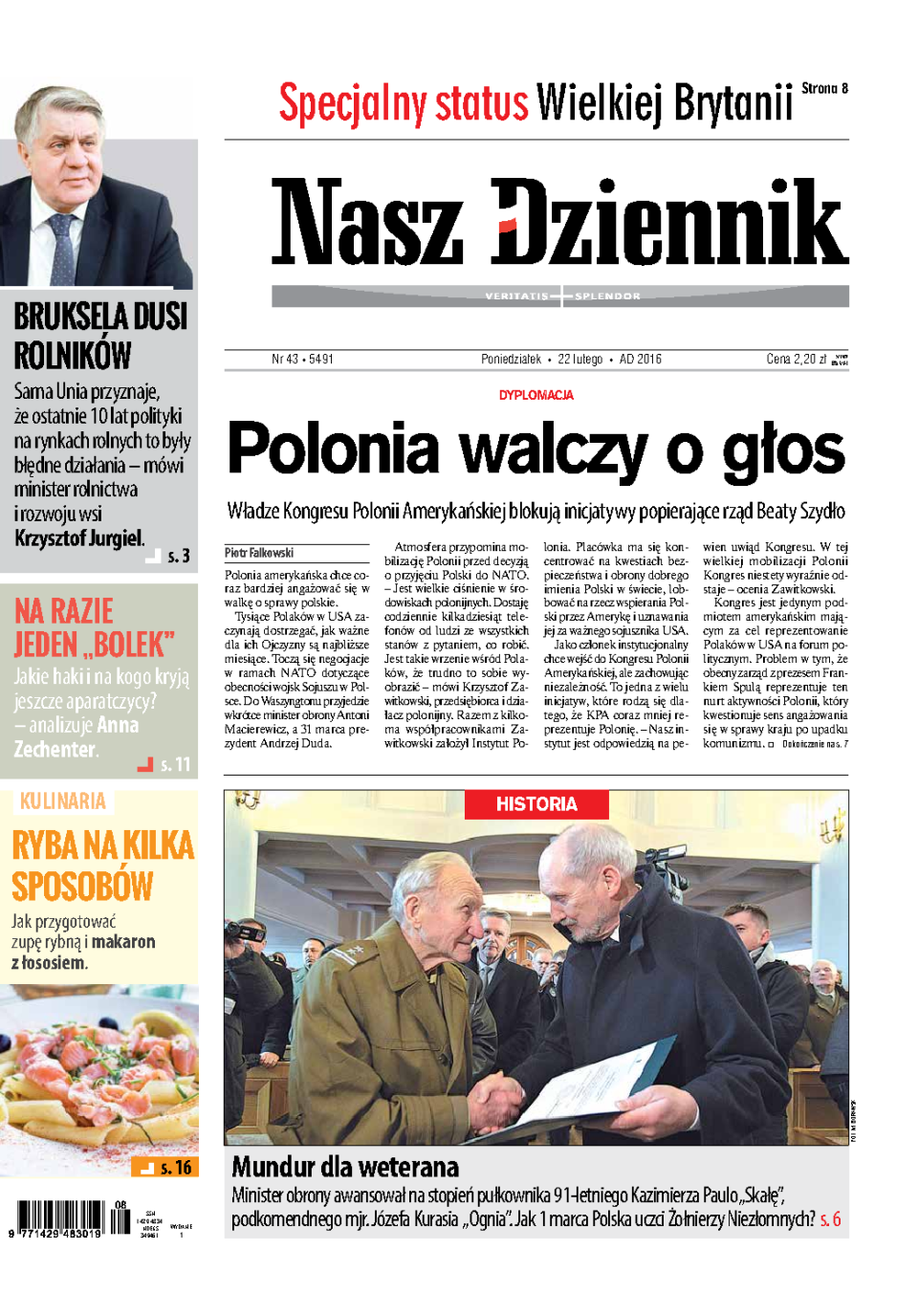 Nasz Dziennik z dnia 22.02.2016 wydanie PDF