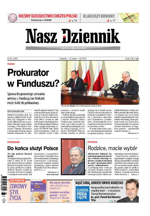 Nasz Dziennik z dnia 25.02.2016 wydanie PDF