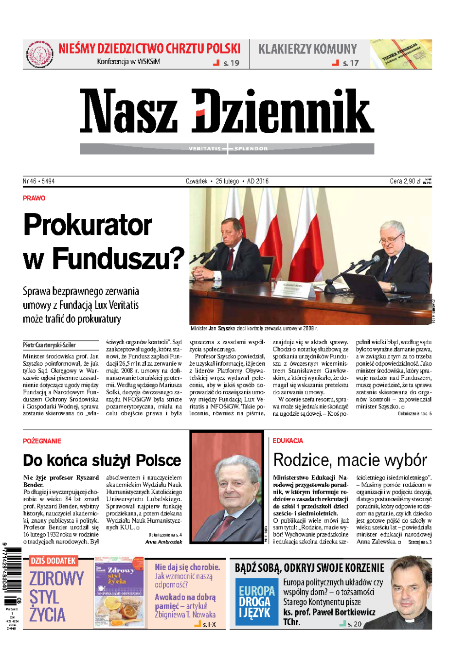 Nasz Dziennik z dnia 25.02.2016 wydanie PDF