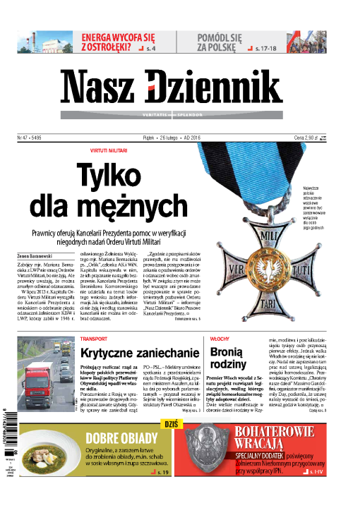 Nasz Dziennik z dnia 26.02.2016 wydanie PDF