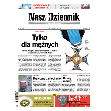 Nasz Dziennik z dnia 26.02.2016 wydanie PDF