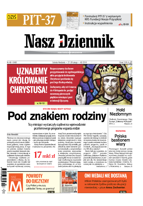 Nasz Dziennik z dnia 27.02.2016 wydanie PDF