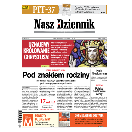 Nasz Dziennik z dnia 27.02.2016 wydanie PDF