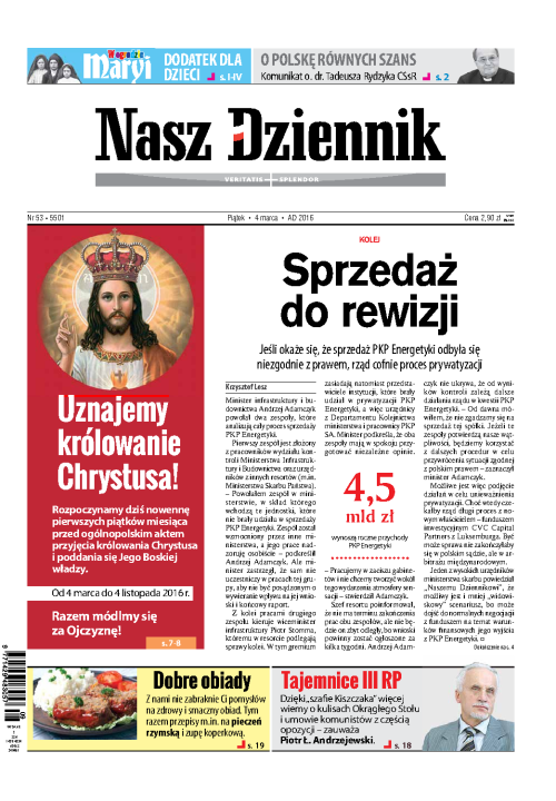 Nasz Dziennik z dnia 04.03.2016 wydanie PDF