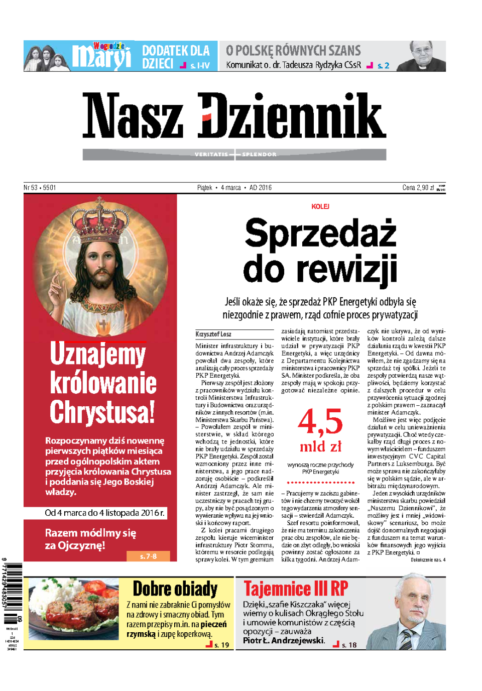 Nasz Dziennik z dnia 04.03.2016 wydanie PDF