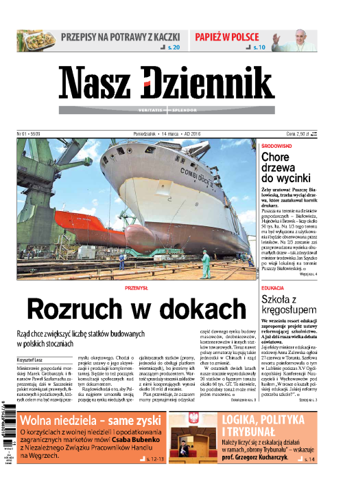 Nasz Dziennik z dnia 14.03.2016 wydanie PDF