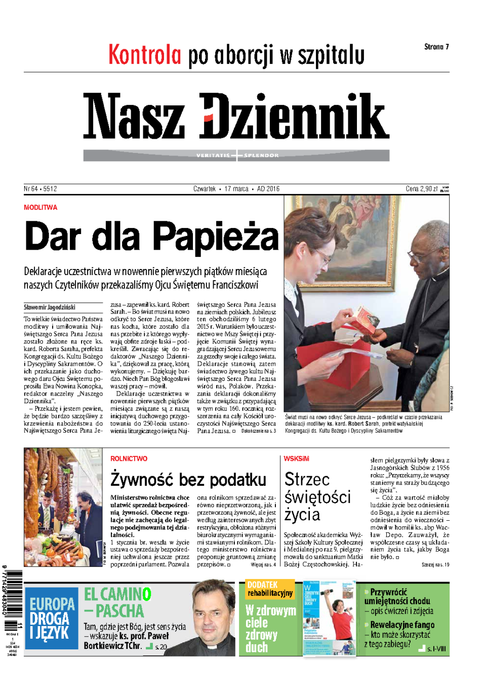 Nasz Dziennik z dnia 17.03.2016 wydanie PDF