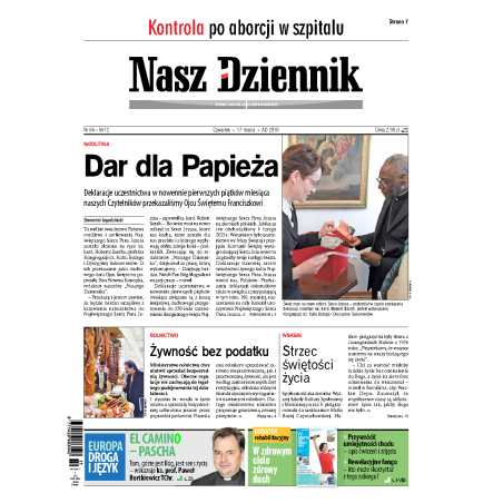 Nasz Dziennik z dnia 17.03.2016 wydanie PDF
