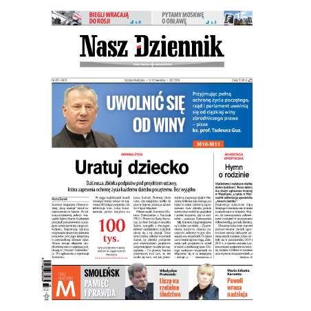 Nasz Dziennik z dnia 09.04.2016 wydanie PDF
