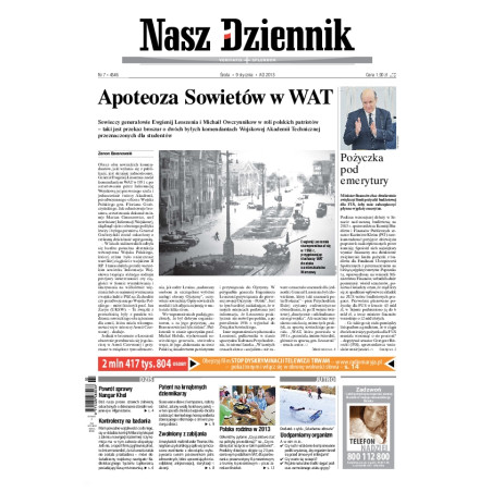 Środa, 9 stycznia 2013, Nr 7 (4546)