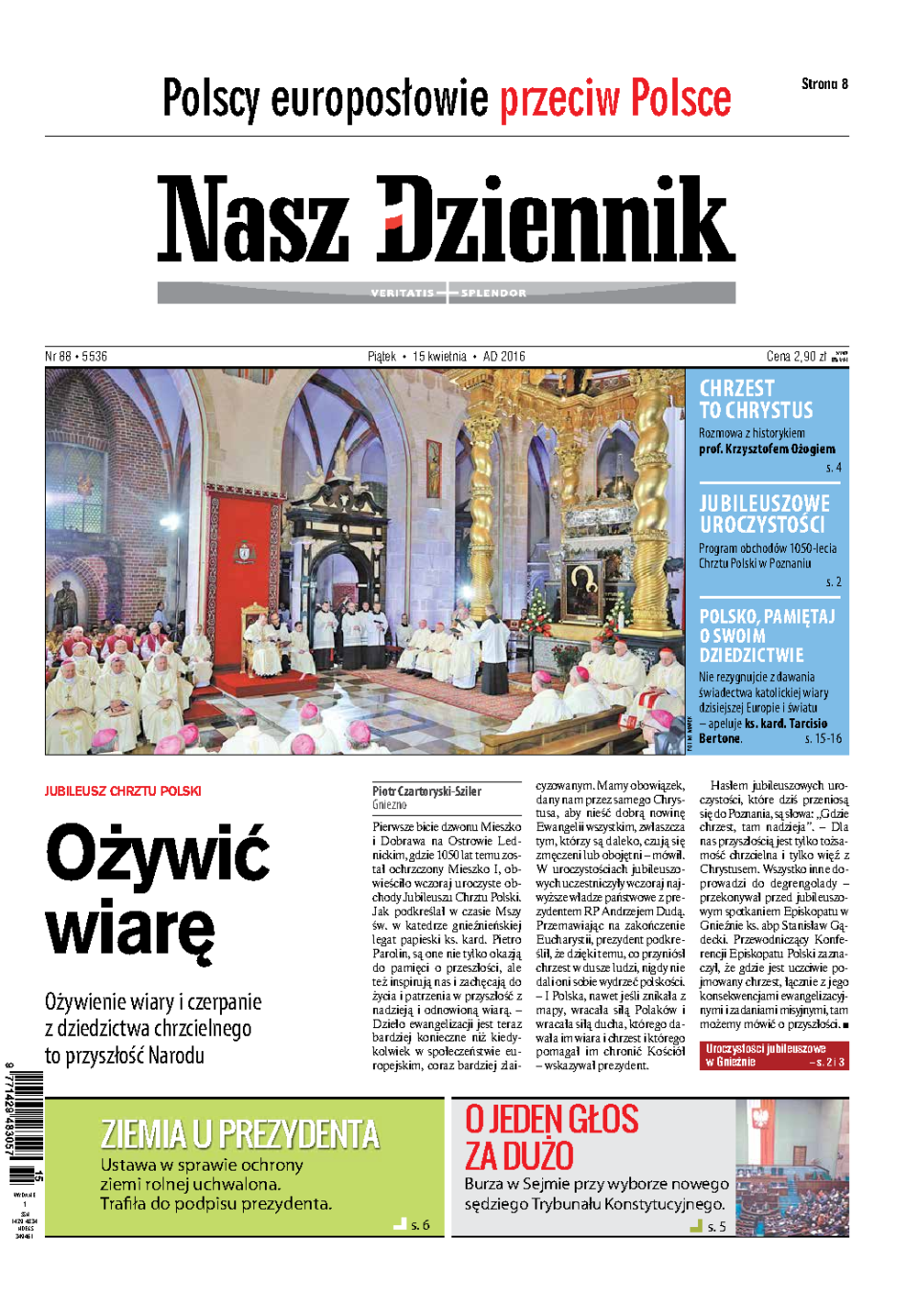 Nasz Dziennik z dnia 15.04.2016 wydanie PDF