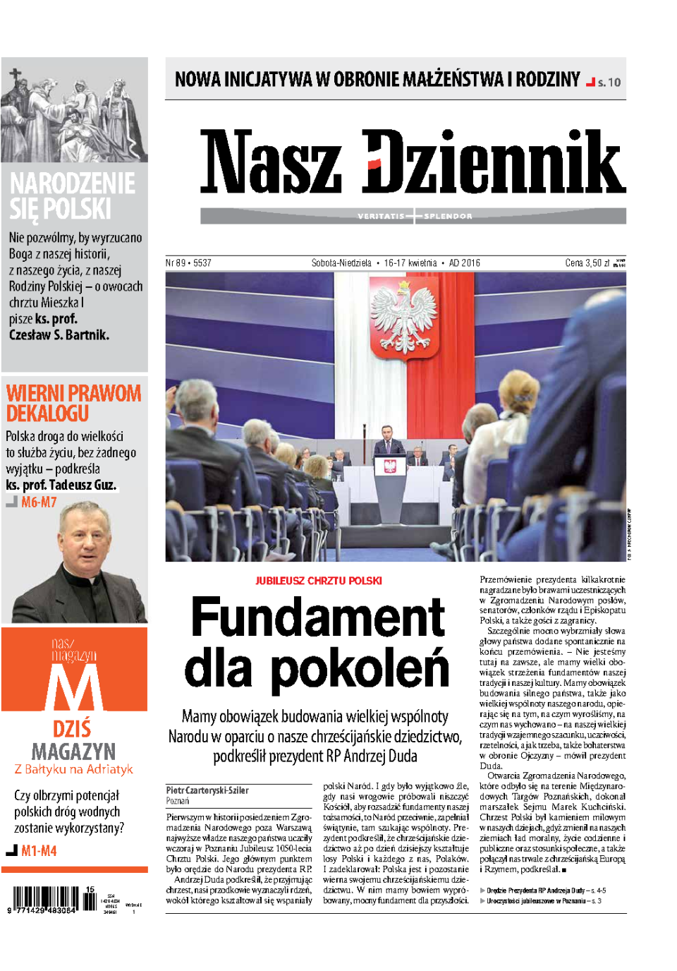 Nasz Dziennik z dnia 16.04.2016 wydanie PDF