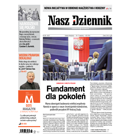 Nasz Dziennik z dnia 16.04.2016 wydanie PDF