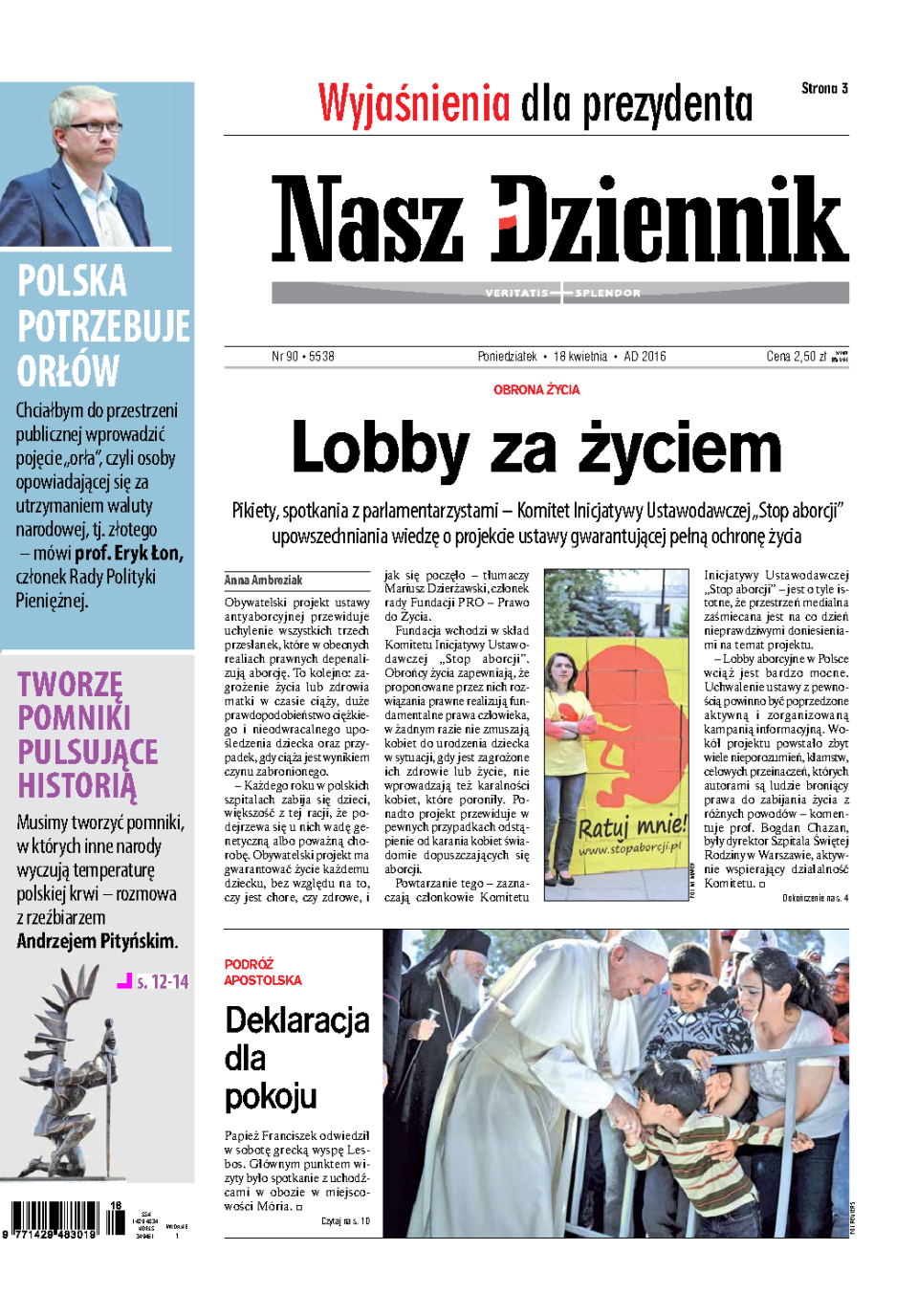 Nasz Dziennik z dnia 18.04.2016 wydanie PDF