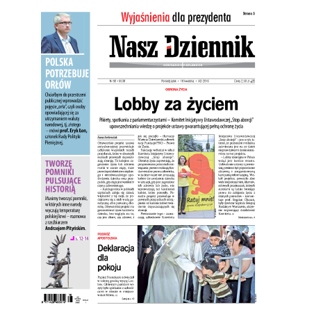 Nasz Dziennik z dnia 18.04.2016 wydanie PDF