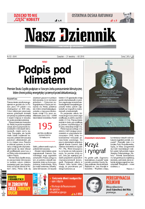 Nasz Dziennik z dnia 21.04.2016 wydanie PDF