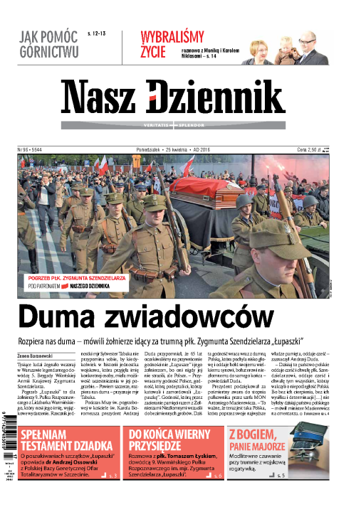 Nasz Dziennik z dnia 25.04.2016 wydanie PDF