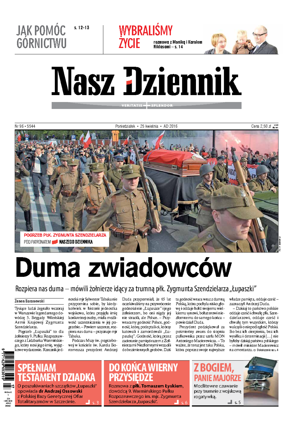 Nasz Dziennik z dnia 25.04.2016 wydanie PDF