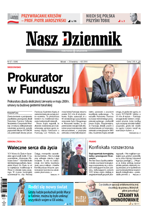 Nasz Dziennik z dnia 26.04.2016 wydanie PDF