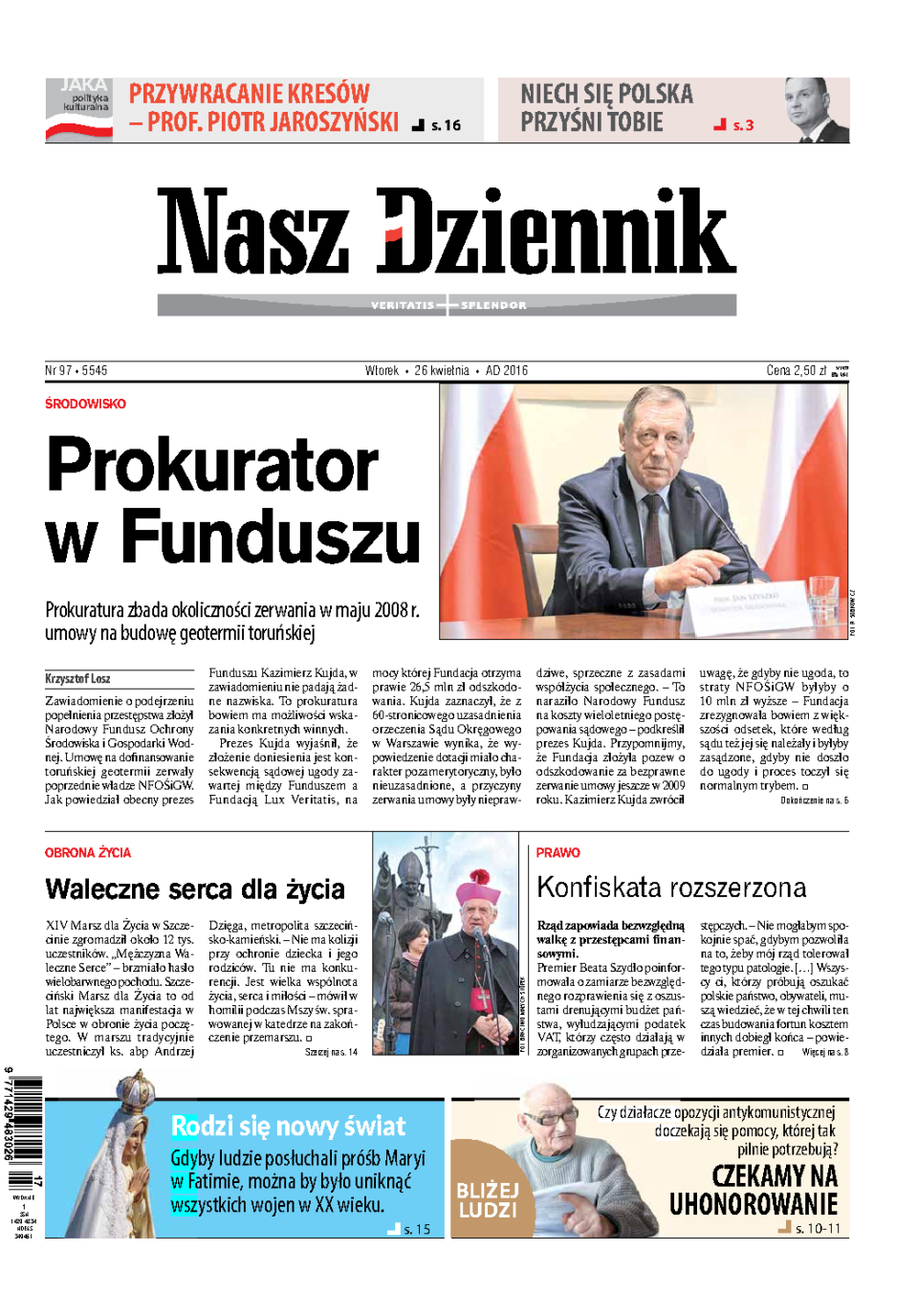 Nasz Dziennik z dnia 26.04.2016 wydanie PDF