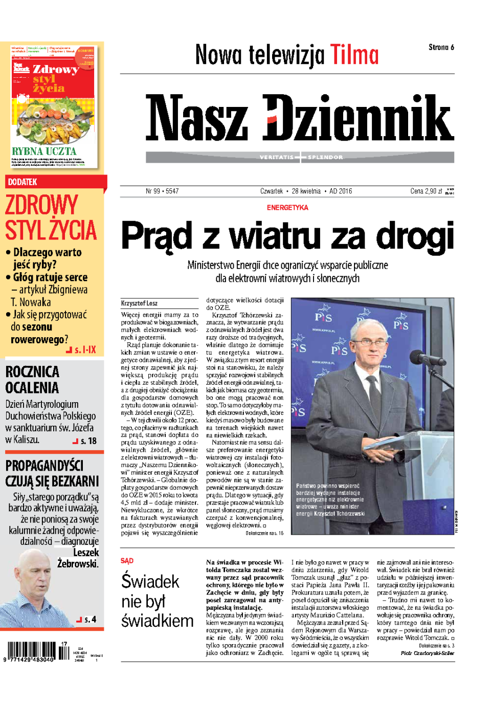 Nasz Dziennik z dnia 28.04.2016 wydanie PDF
