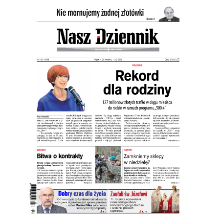 Nasz Dziennik z dnia 29.04.2016 wydanie PDF